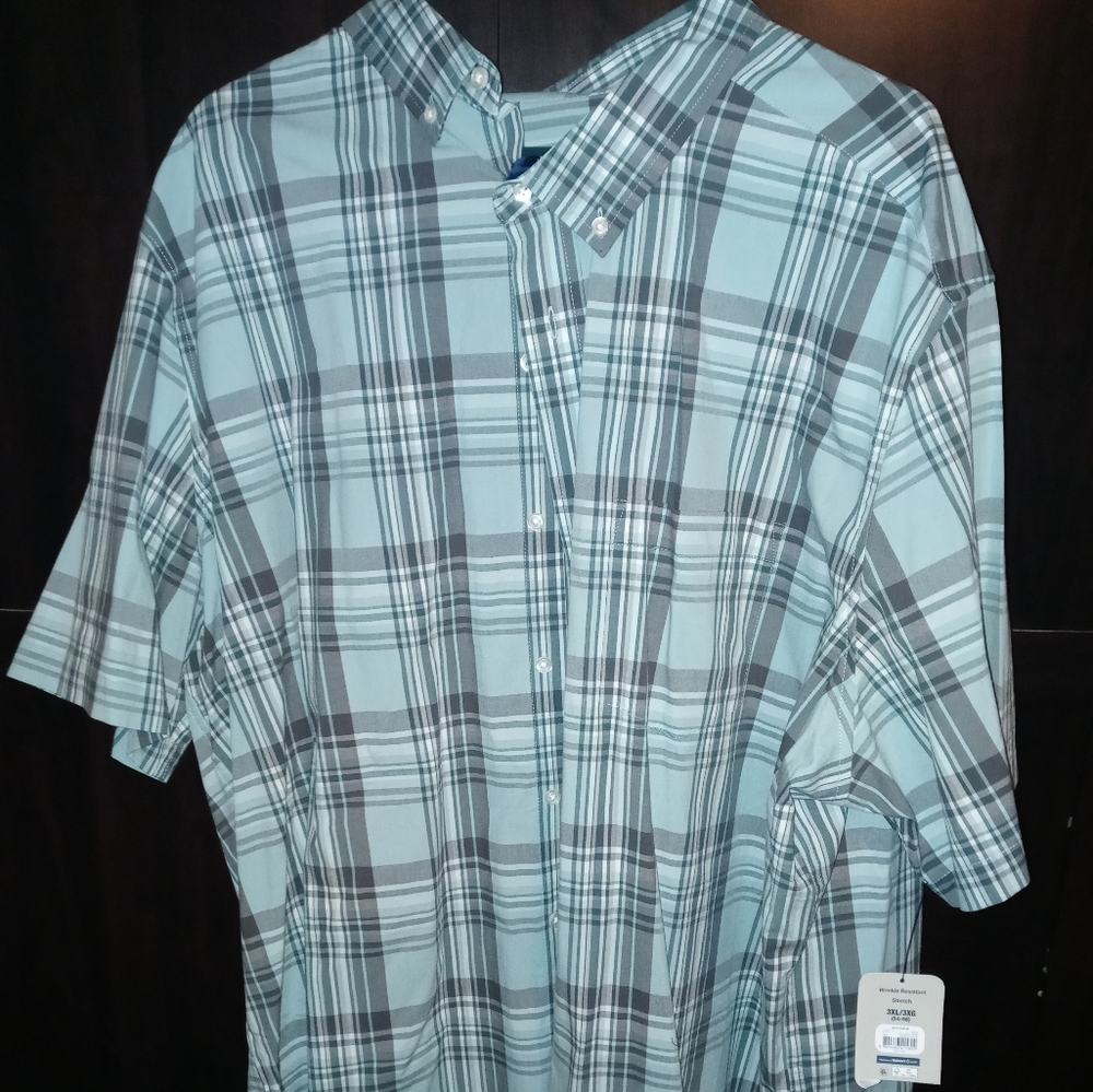 George classic fit short sleeve button down shirt